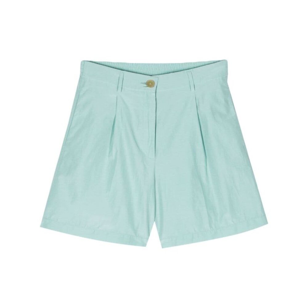 Forte_Forte Women Aqua Green Taffeta Shorts